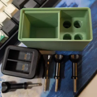 Hộp Gridfinity cho sạc GoPro và ốc vít