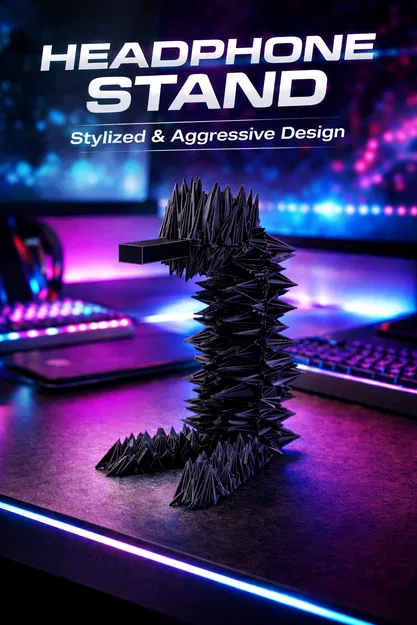 Insane Headphonestand – Giá đỡ tay cầm/Headphone phong cách hình học gai nhọn - Image 1