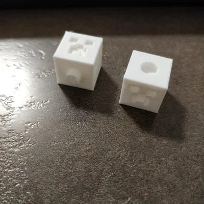 Bộ quân Checker & Double Checker cho bàn cờ (Creeper Minecraft)