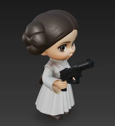 Princesa Leia Organa (Star Wars) - Mô hình 3D - Image 2