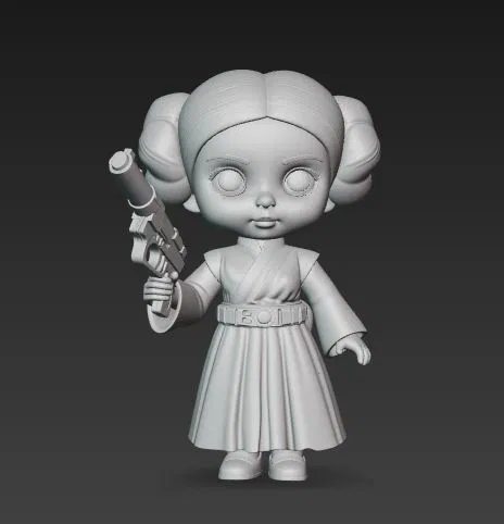 Princesa Leia Organa (Star Wars) - Mô hình 3D - Image 3