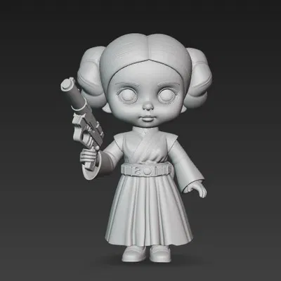 Princesa Leia Organa (Star Wars) - Mô hình 3D