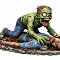 Zombie Bò Đè Lên Nạn Nhân – Diorama Support-Free (Không Cần Supports) - Thumbnail 2