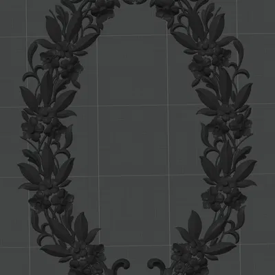 Khung hoa oval nhiều bông hoa