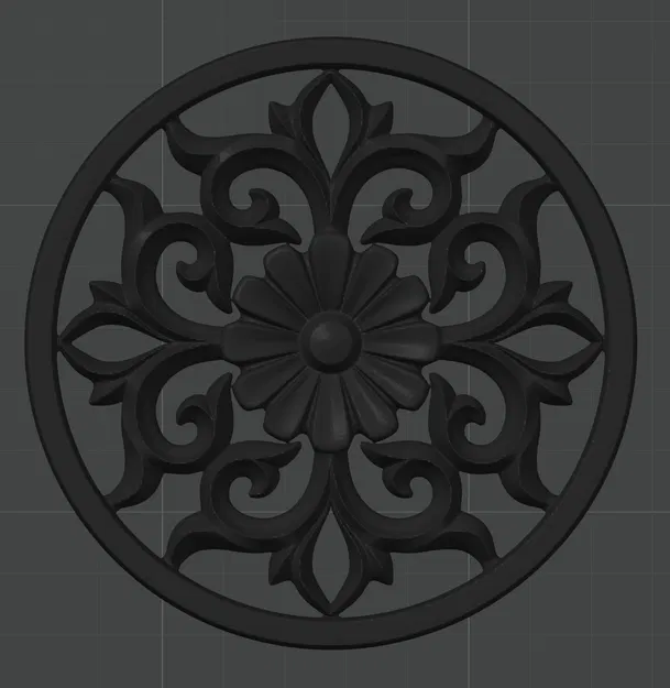 Trang trí tròn hoa ở giữa (ornate decor) - Image 1