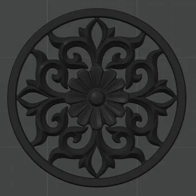 Trang trí tròn hoa ở giữa (ornate decor)