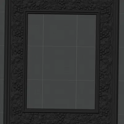 Khung chữ nhật hoa văn dây leo và chùm nho