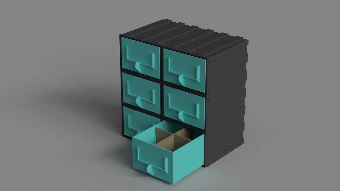 Ngăn kéo Modular xếp chồng phong cách công nghiệp – In không cần support - Image 1