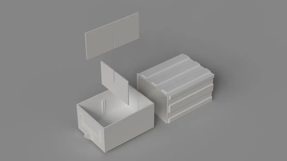 Ngăn kéo Modular xếp chồng phong cách công nghiệp – In không cần support - Image 6