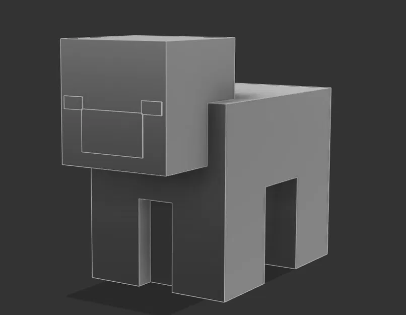 Schwein Pig Figur (Heo phong cách Minecraft) - Image 1