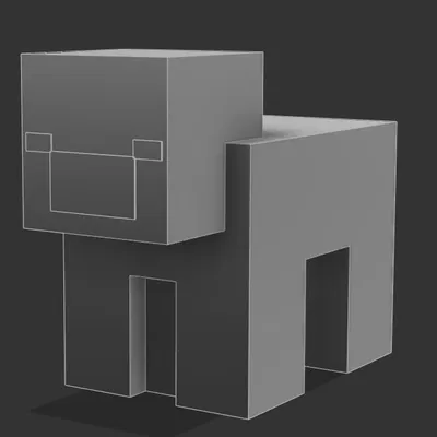 Schwein Pig Figur (Heo phong cách Minecraft)