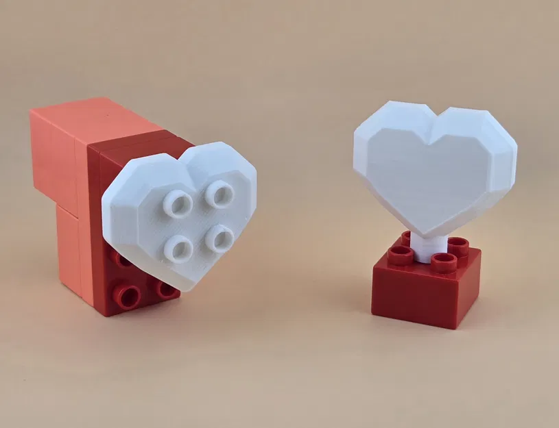 Bộ Đồ Chơi Tim Low Poly Duplo – Dễ Thương & Vui Nhộn - Image 2