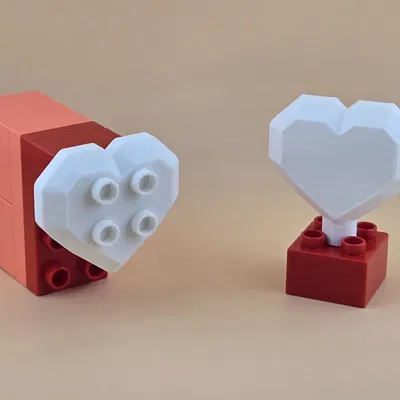 Bộ Đồ Chơi Tim Low Poly Duplo – Dễ Thương & Vui Nhộn