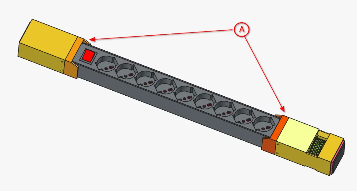 Gá treo ổ cắm điện dưới bàn không cần khoan (No-Drill Desk Power Strip Mount) - Image 2