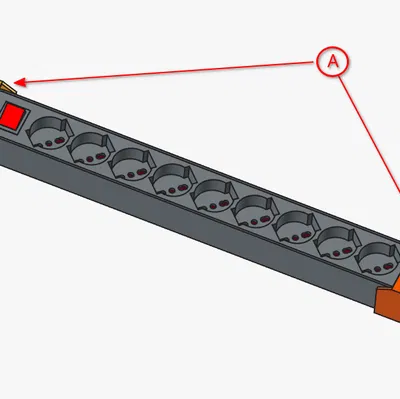 Gá treo ổ cắm điện dưới bàn không cần khoan (No-Drill Desk Power Strip Mount)