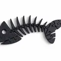 Bộ xương xương cá dẻo khớp nối (Articulated Flexible Fish Bone Skeleton) - Thumbnail 1