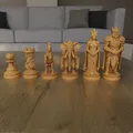 Bộ Cờ Vua Organic STL – Thiết Kế Nghệ Thuật In 3D - Thumbnail 1