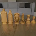 Bộ Cờ Vua Organic STL – Thiết Kế Nghệ Thuật In 3D - Thumbnail 3