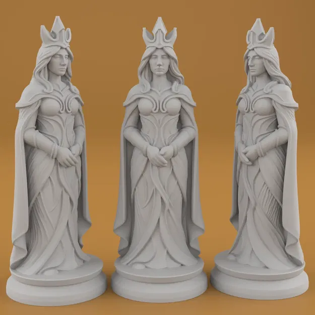 Bộ Cờ Vua Organic STL – Thiết Kế Nghệ Thuật In 3D - Image 8