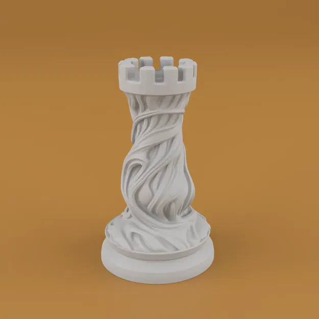 Bộ Cờ Vua Organic STL – Thiết Kế Nghệ Thuật In 3D - Image 11