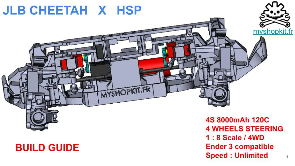 V5 JLB X HSP TRUGGY 1:8 4WS 4WD (Lái 4 bánh x Central Diff) Demo Free - Image 4