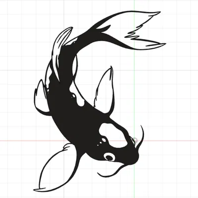 Trang trí tường cá Koi – nghệ thuật 2D