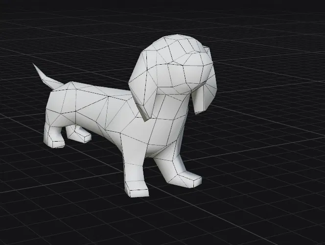 Dachshund (Chó lạp xưởng) Low Poly - Image 1