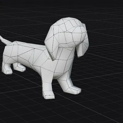 Dachshund (Chó lạp xưởng) Low Poly