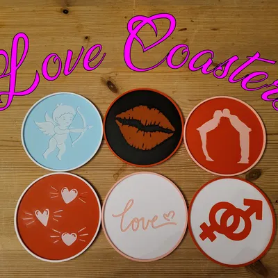 Love Coasters ♡ (Bộ 6 miếng lót ly)