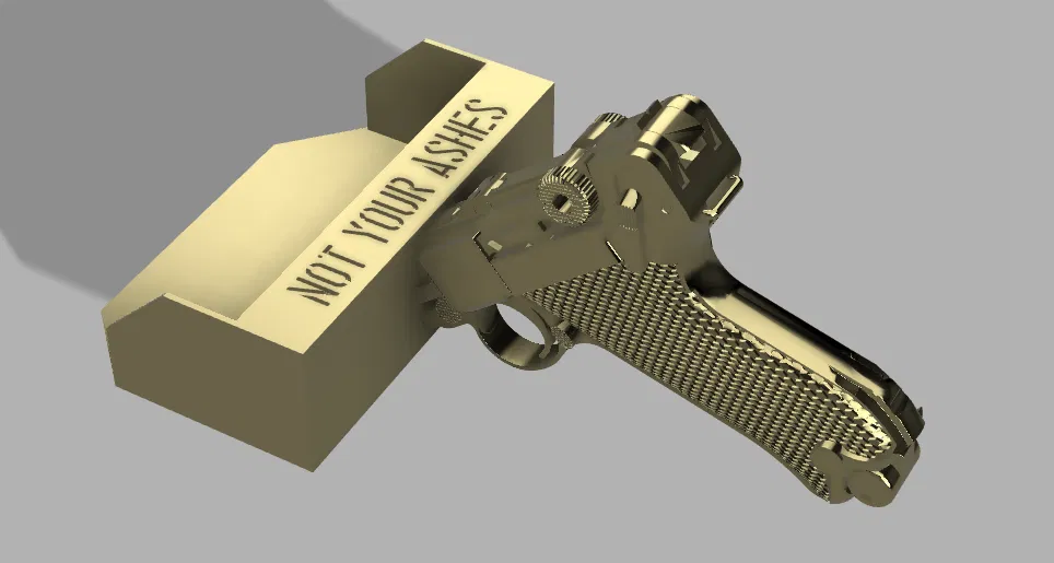 Luger Ashes Scraper – Dụng cụ cạo/hốt tro dạng Luger - Image 1