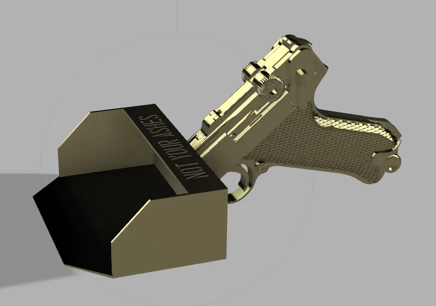 Luger Ashes Scraper – Dụng cụ cạo/hốt tro dạng Luger - Image 2