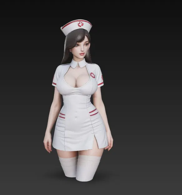 Cô gái mặc đồng phục y tá 3 - Image 4