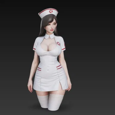 Cô gái mặc đồng phục y tá 3