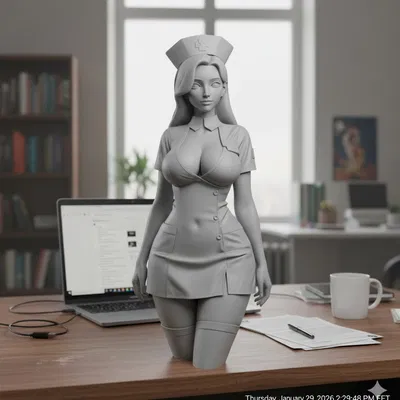 Cô gái trong đồng phục y tá