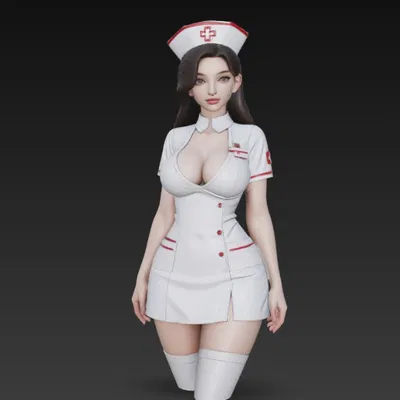 Cô gái trong đồng phục y tá