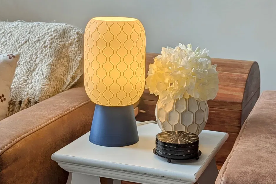 Đèn bàn Cirrus Table Lamp in 3D (chụp đèn dạng trụ, họa tiết mây) - Image 3