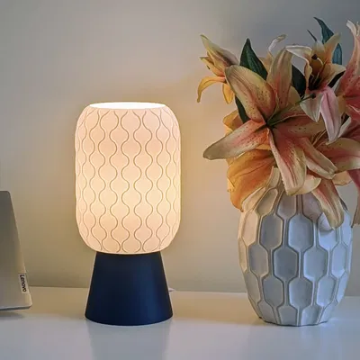 Đèn bàn Cirrus Table Lamp in 3D (chụp đèn dạng trụ, họa tiết mây)