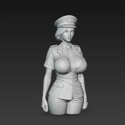 Cô gái trong đồng phục bảo vệ