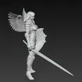 Thiên thần nữ mặc giáp, cầm kiếm và khiên - Thumbnail 2