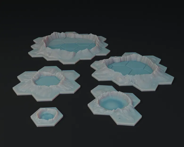 Hố va chạm - địa hình lục giác (Craters - hex terrain) - Image 1