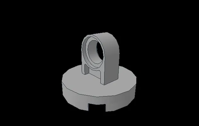 LEGO Compatible 74698.dat Tile Round 2 x 2 - Thick Lifting Ring - Image 1