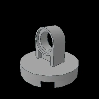 LEGO Compatible 74698.dat Tile Round 2 x 2 - Thick Lifting Ring
