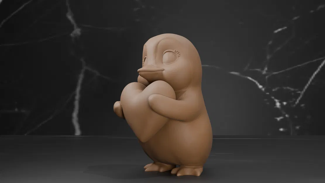 Valentine - Chim cánh cụt dễ thương ôm trái tim - Image 3