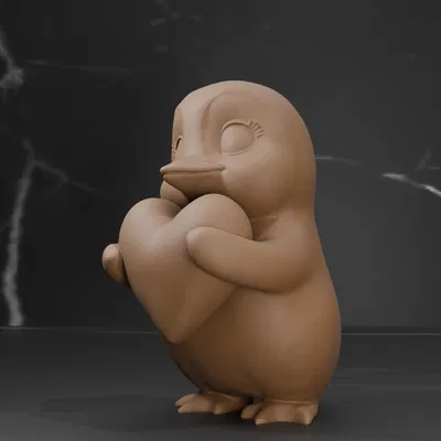 Valentine - Chim cánh cụt dễ thương ôm trái tim