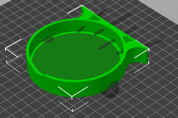 Giá đỡ nước rửa chén (dish detergent holder) gắn tường kèm vòng - Image 2