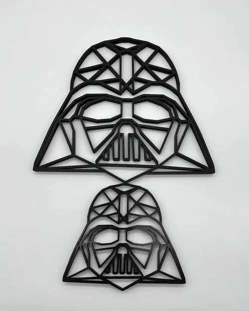 Geometric Darth Vader – Tranh treo tường hình học - Image 1