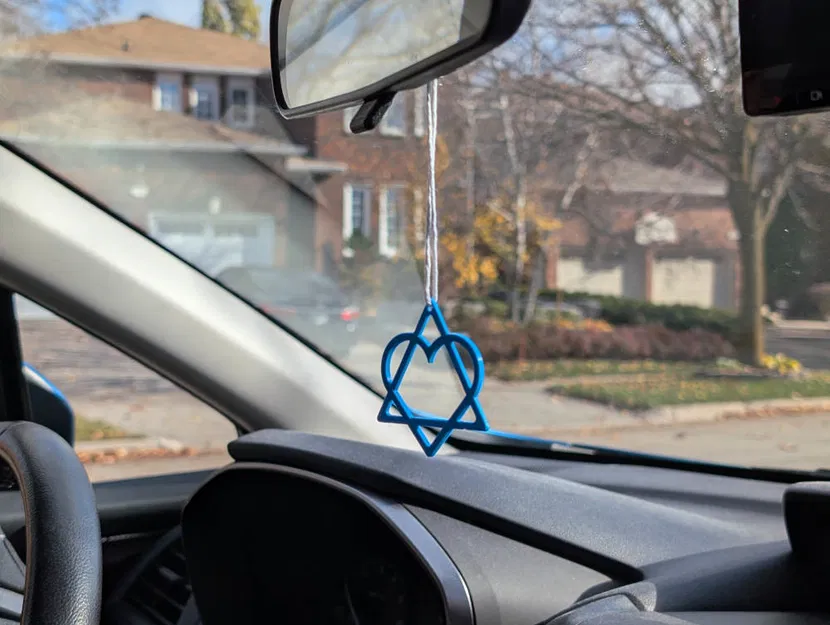 Heart of David - Biểu tượng đoàn kết (STEP + STL, 4 kích cỡ) - Image 1