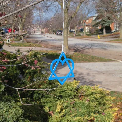 Heart of David - Biểu tượng đoàn kết (STEP + STL, 4 kích cỡ)