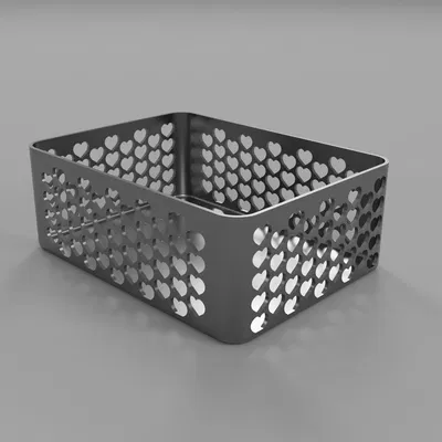 Hộp Lưu Trữ Treo Tường Hình Trái Tim – 200 × 160 × 75 mm