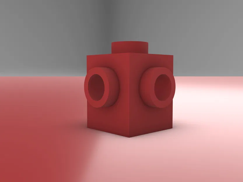 Gạch LEGO 1x1 với 2 knobs trên hai mặt kề nhau - Image 1